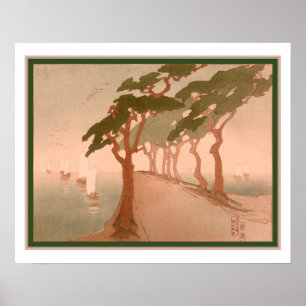 "Kiefern durch das Meer" CA 1912 Poster