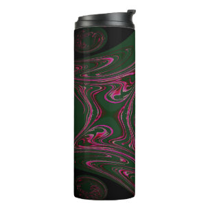Kiefern Grün Hot Pink Thermobecher Thermosbecher
