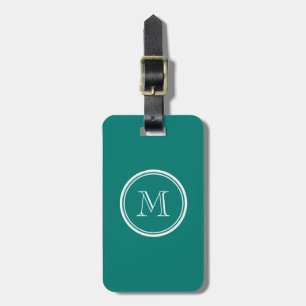 Kiefern-grünes Spitzen mit Monogramm gefärbt Gepäckanhänger