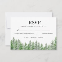 Kiefern-Hochzeits-RSVP