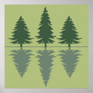 Kiefern im Wald Poster