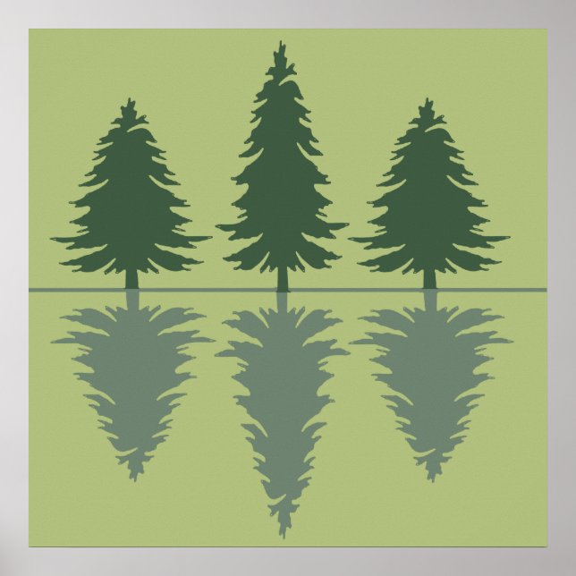 Kiefern im Wald Poster (Vorne)
