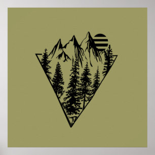 Kiefern in den Wald  Poster