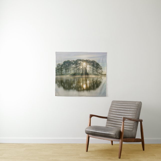 Kiefern-InselSunray Wandteppich (Beispiel (Horizontal))