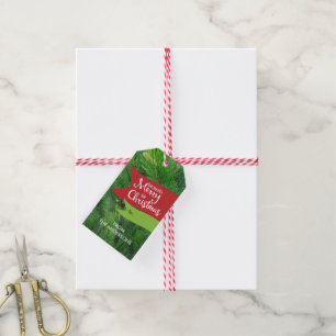 Kiefern-Niederlassungen, fröhliches kleines Geschenkanhänger