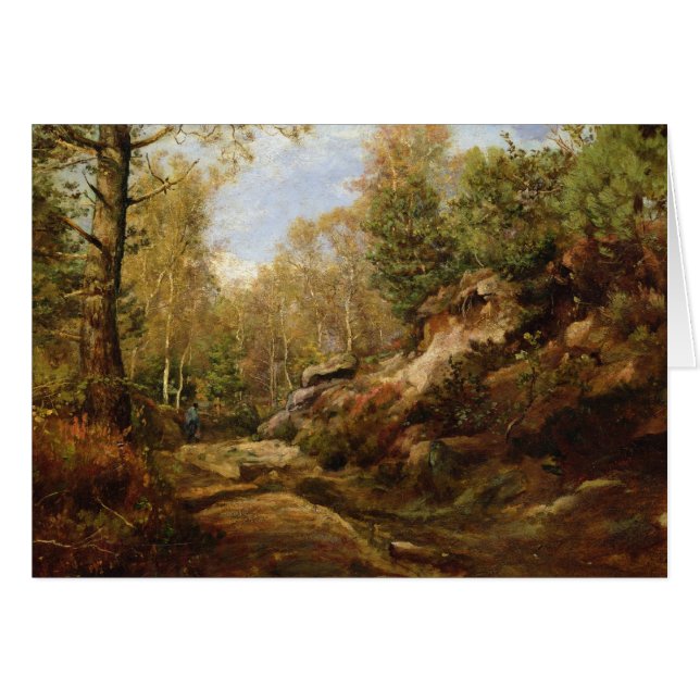 Kiefern u. Birken-Bäume oder der Wald von (Vorderseite (Horizontal))