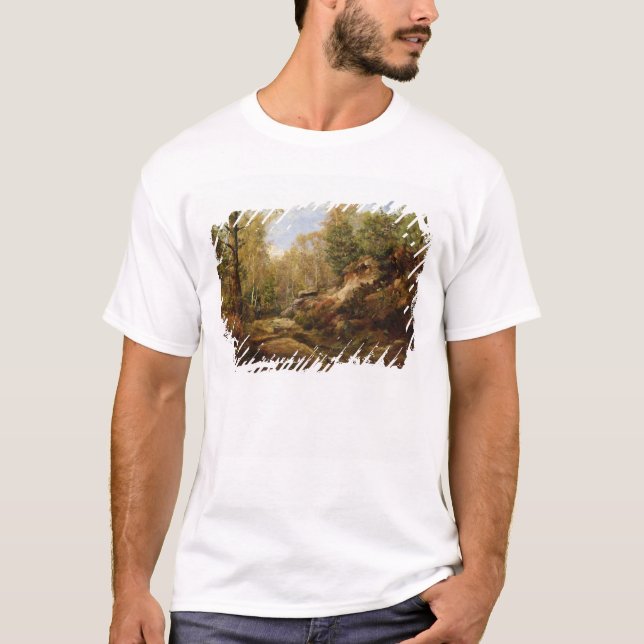 Kiefern u. Birken-Bäume oder der Wald von T-Shirt (Vorderseite)