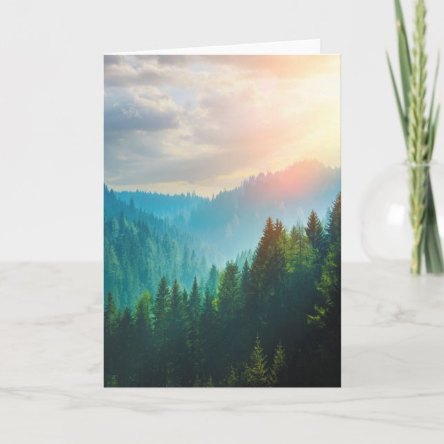 Kiefern-Wald in den Dolomit, Italien Karte (Vorderseite)