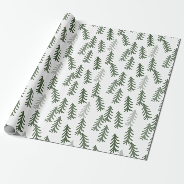 Kiefernbäume Geschenkpapier (Ungerollt)