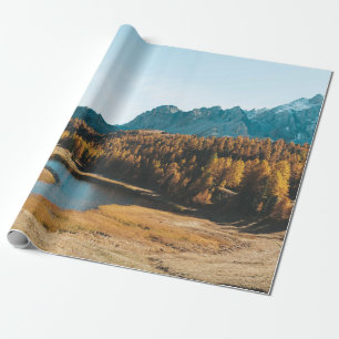 KIEFERNBÄUME IN DER NÄHE DES SEES GESCHENKPAPIER