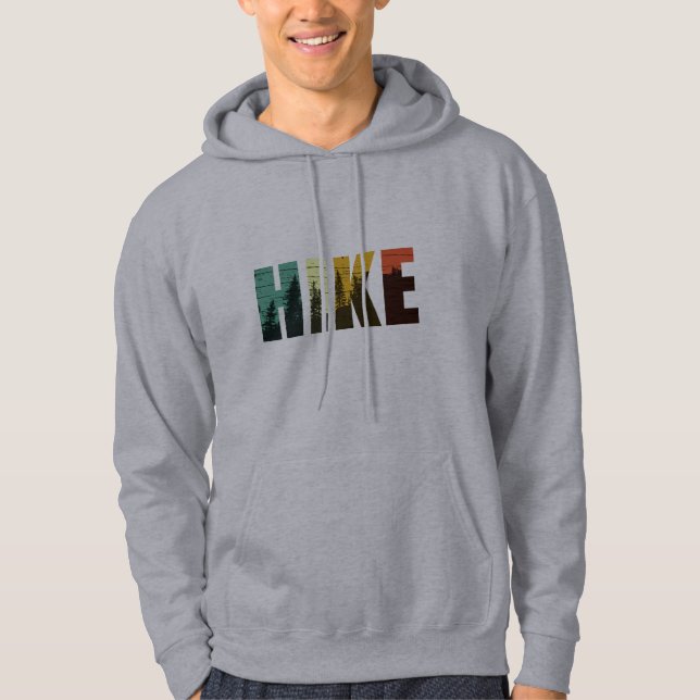 Kiefernbäume in die Waldwanderung Vintag Hoodie (Vorderseite)