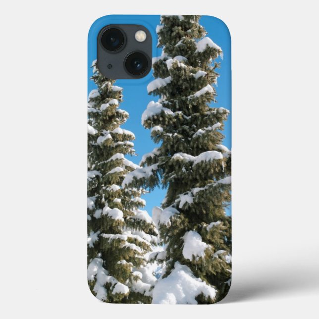 Kiefernbäume unter dem Schnee Case-Mate iPhone Hülle (Rückseite)