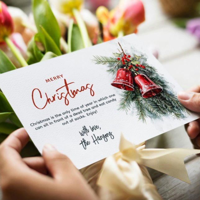 Kiefernbrunches und Rote Glocken Frohe Weihnachten (Von Creator hochgeladen)