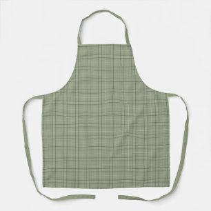 Kiefernhirsch-Karo - Salbeigrünes Cabincore-Tartan Schürze