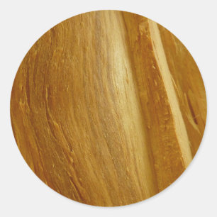 Kiefernholz II Faux-Holzoptik Runder Aufkleber