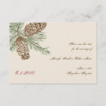 Kiefernkone-Art auf Creme Wedding Save the Date Einladung<br><div class="desc">Dieses wunderschöne Design, genannt Pine Cone Nature on Cream Wedding, ist ein wunderschönes Set für Ihre moderne, aber elegante Hochzeit oder Veranstaltung. Der Hintergrund ist eine schöne Creme. In der rechten oberen Ecke befindet sich eine hübsche Linie, die von Kiefernzapfen auf einem Ast zeichne. Dies wäre eine phantastische Einladung für...</div>