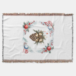 Kiefernkone, umgeben von Kränzen und Ornamenten Decke