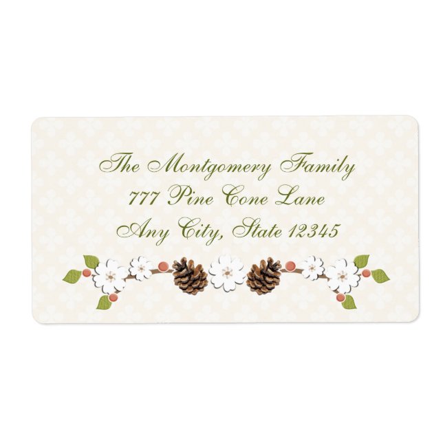 Kiefernkone und Blume Laurel und Berries (Vorne)