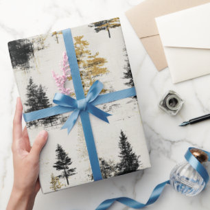 Kiefernlandschaft Geschenkpapier