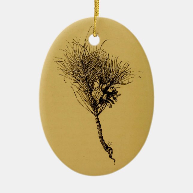 Kiefernniederlassung Keramikornament (Vorne)