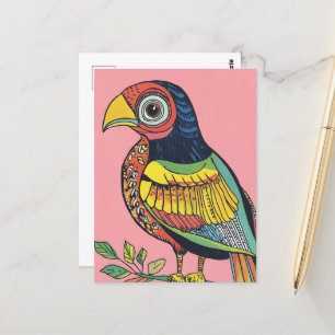 Kiefernvogel Postkarte