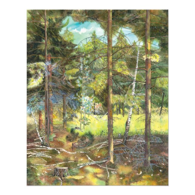 Kiefernwald Fotodruck (Vorne)