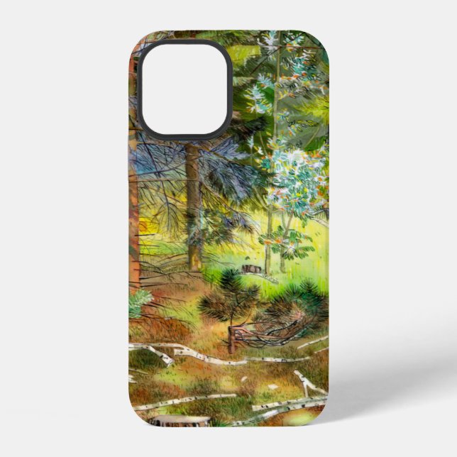 Kiefernwald iPhone Hülle (Rückseite)