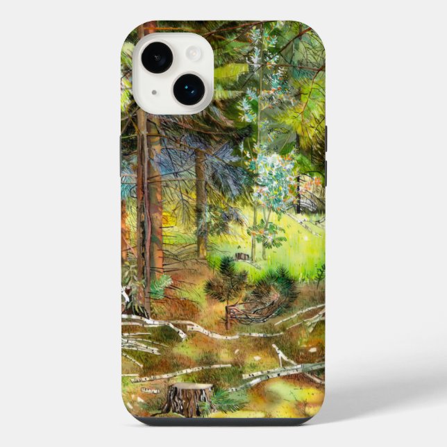 Kiefernwald iPhone Hülle (Rückseite)