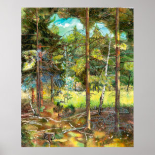 Kiefernwald Poster