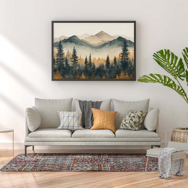 Kiefernwald-Zen-Minimalist-Wandkunst Poster (Von Creator hochgeladen)