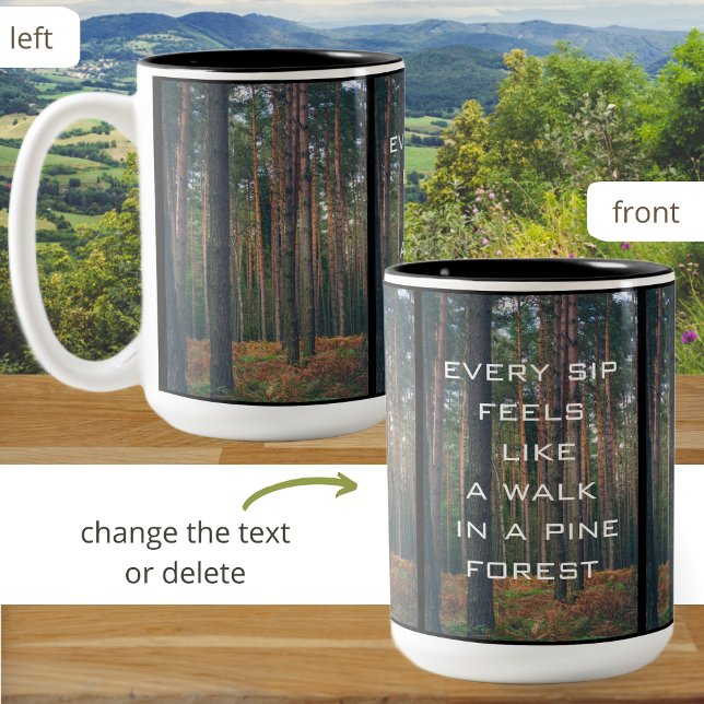 Kiefernwald Zweifarbige Tasse (Von Creator hochgeladen)