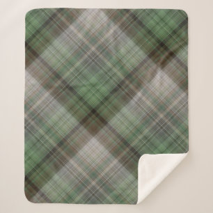 Kiefernwälder Grün und Braun Kariert Sherpadecke