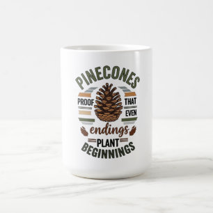Kiefernzapfen-Design - Das Evergreen-Versprechen Kaffeetasse