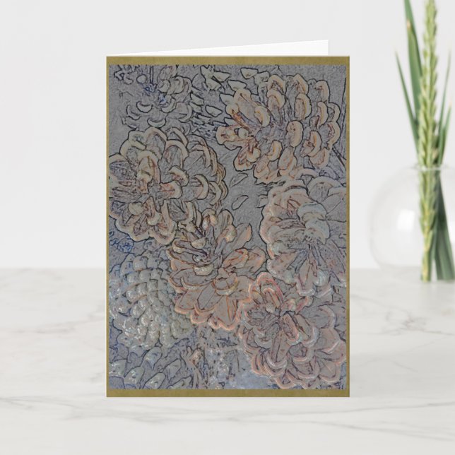 Kiefernzapfen Karte (Vorderseite)