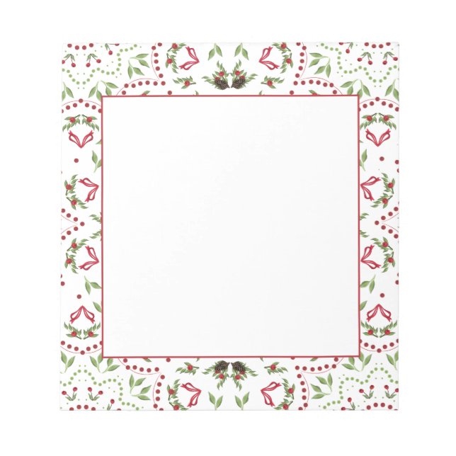 Kiefernzapfen und Beeren Mandala-Notizblock Notizblock (Vorderseite)