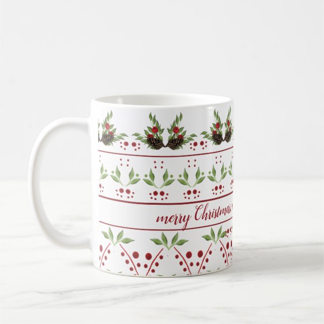 Kiefernzapfen und Beeren - Tasse (Links)