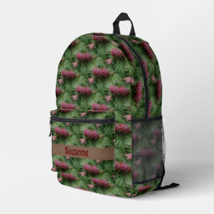 Kiefernzapfen und Kiefernnadeln Natur Personalisie Bedruckter Rucksack