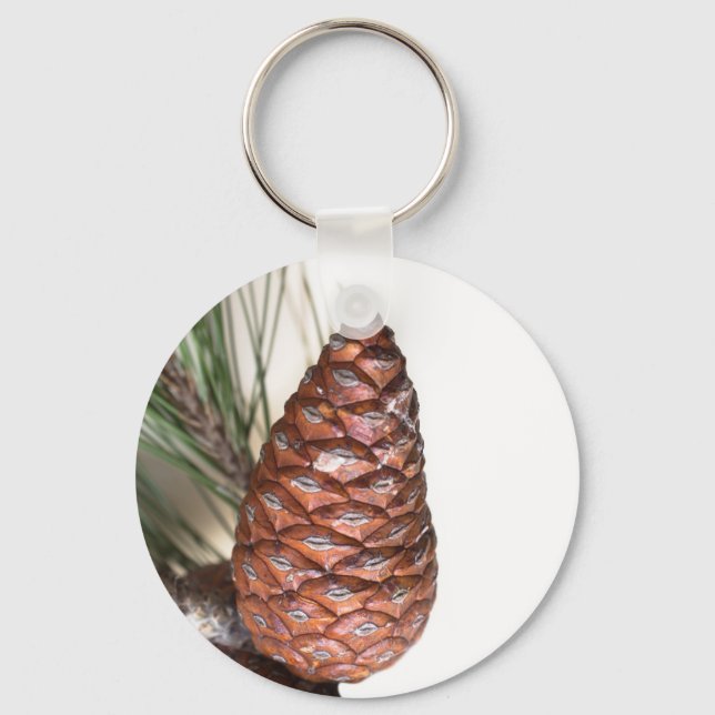 Kiefernzweig mit Pinecone Schlüsselanhänger (Vorderseite)