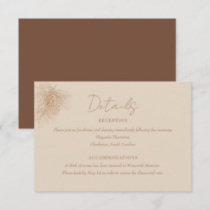 Kiefernzweig   Winter Forest Wedding Details Begleitkarte