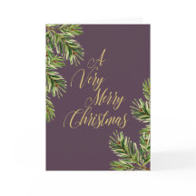 Kiefernzweige I Calligraphie Frohe Weihnachten