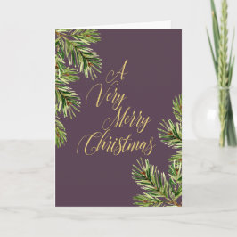 Kiefernzweige I Calligraphie Frohe Weihnachten