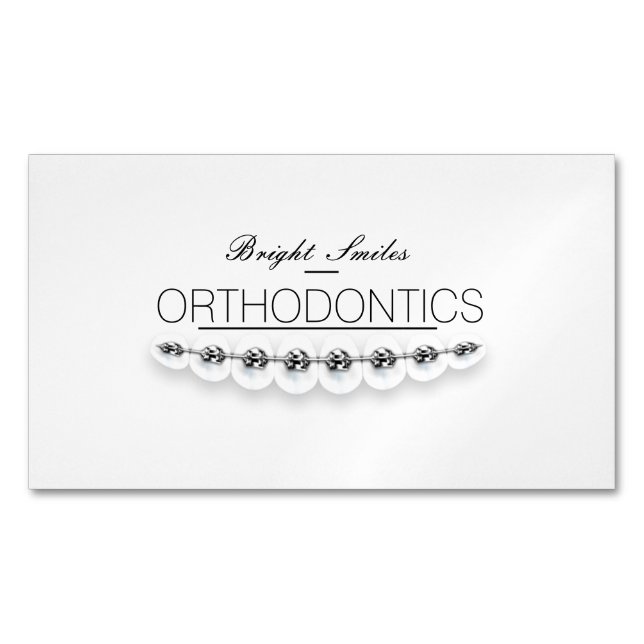 Kieferorthopäden: Braces Business Magnet (Vorderseite)