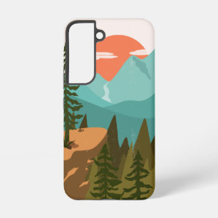Kieferwald, Berge und Sonnenaufgang Samsung Galaxy Hülle