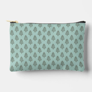 Kieferwald-Minimalismus-Muster - aqua Zubehörtasche