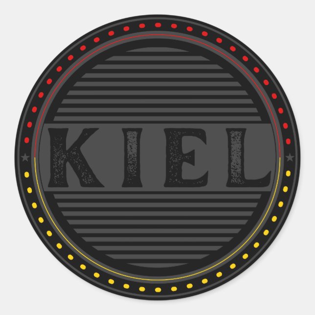 Kiel City Pride Emblem – Deutsche Identität Runder Aufkleber (Vorderseite)