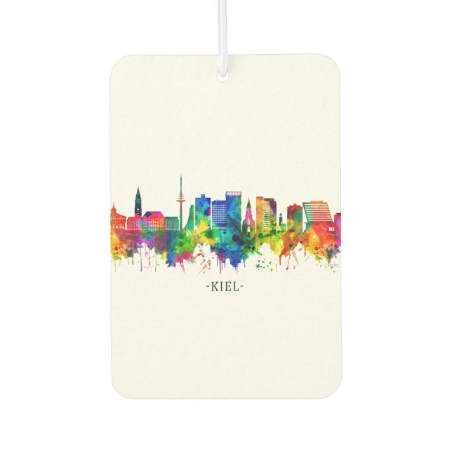 Kiel Deutschland Skyline Autolufterfrischer (Vorderseite)