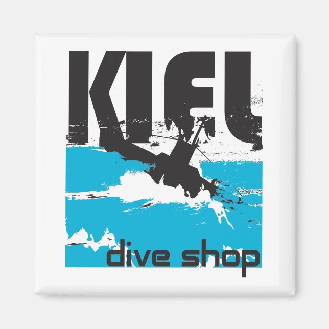 Kiel Dive Shop Magnet (Vorne)