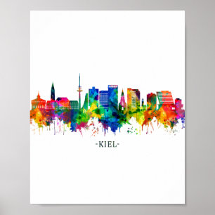 Kiel Germany Skyline Poster