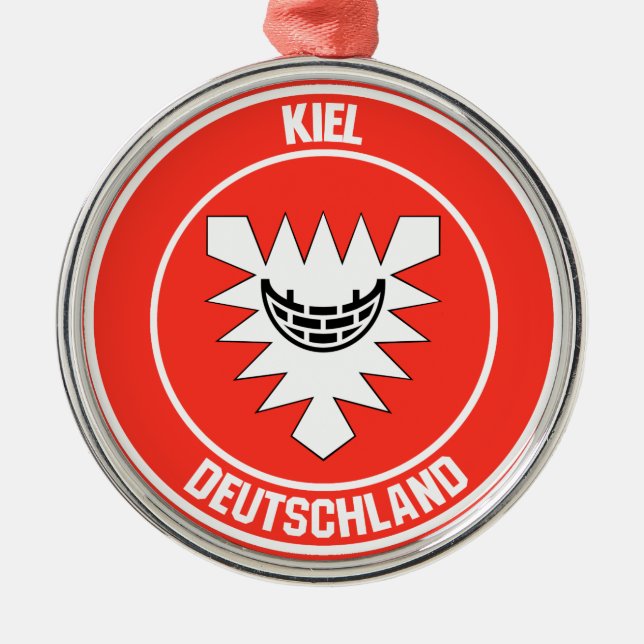 Kiel Round Emblem Ornament Aus Metall (Vorne)