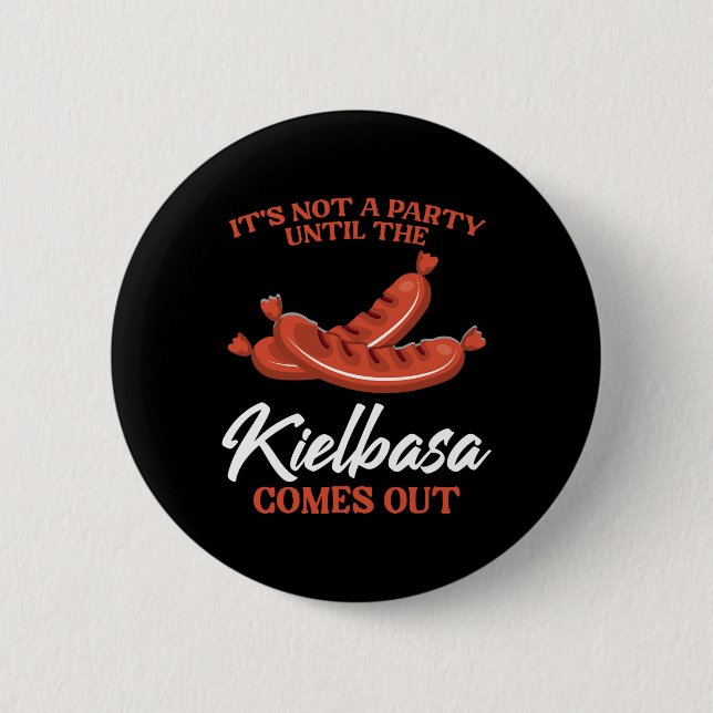 Kielbasa Polen Fleisch Wurst Lebensmittel Lover po Button (Vorderseite)